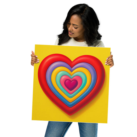 "Layered Love" – Digital Art Poster Print