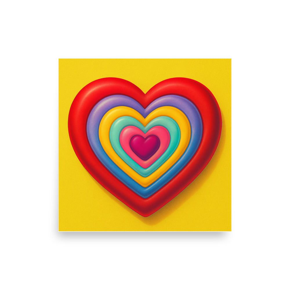 "Layered Love" – Digital Art Poster Print