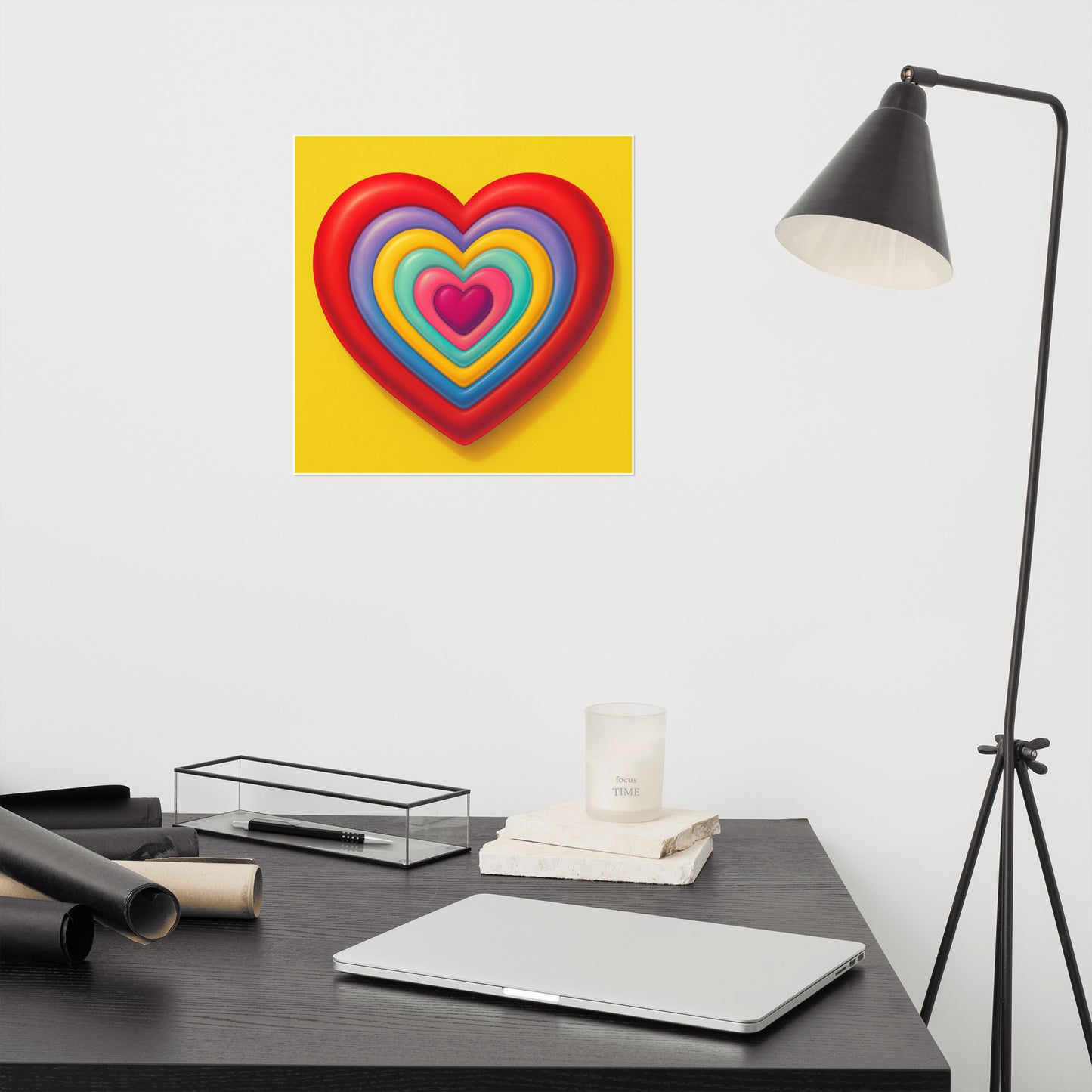"Layered Love" – Digital Art Poster Print